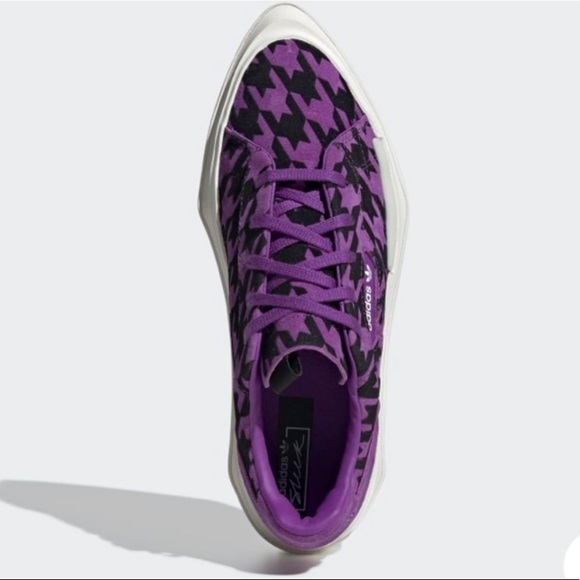 Adidas Hypersleek Houndstooth Platform Sneaker 5.5 Purple Black - Picture 3 of 8